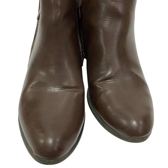 Esprit Women's Timber Faux Leather Round Toe Heel Ankle Boots 6.5 - Picture 6 of 9